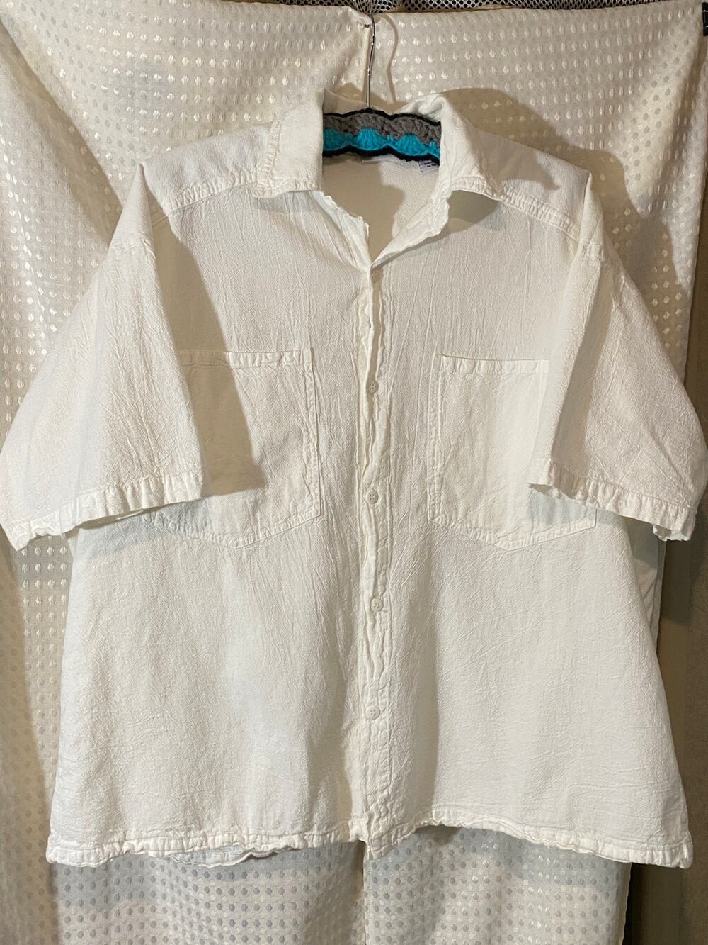 Renata Cotton Creations White Oversized Button Size L